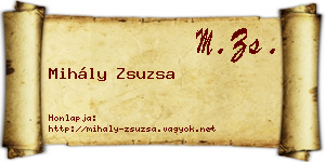 Mihály Zsuzsa névjegykártya